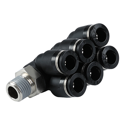 PAT-R Male BSPT Thread(R Thread) Rotary YType 7 Way