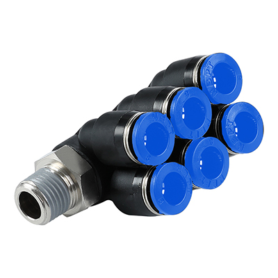 PAT-R Male BSPT Thread(R Thread) Rotary YType 7 Way