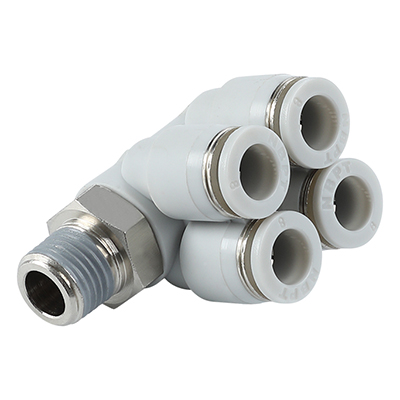 PAW-R Male BSPT Thread(R Thread) Rotary YType 5 Way