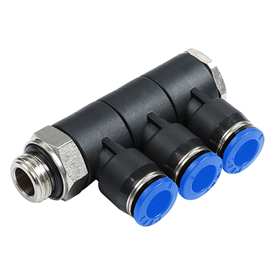 PHT-G Male BSPP Thread(G Thread) Rotary FType 4 Way