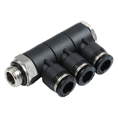 PHT-G Male BSPP Thread(G Thread) Rotary FType 4 Way