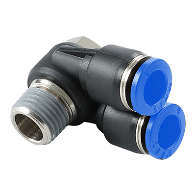 PA Male BSPT Thread(R Thread) 3 Way Rotary