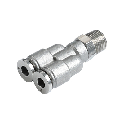 SSWT-R Male BSPT Thread(R Thread) Y Type 3 Way