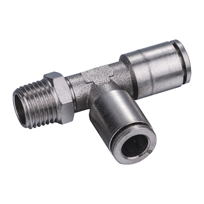 NPDT-R All Brass Tee Type Male BSPT Thread (R Thread)