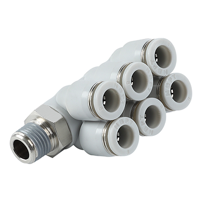 PAT-R Male BSPT Thread(R Thread) Rotary YType 7 Way