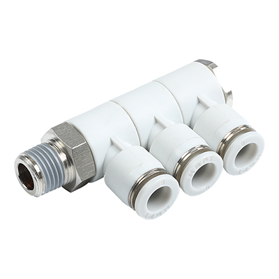 PHT-R Male BSPT Thread(R Thread) Rotary FType 4 Way